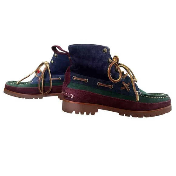 Sold Polo Country Ralph Lauren Suede Ranger Mid Boots Mens 7 Corduroy Lace Up - Picture 16 of 16
